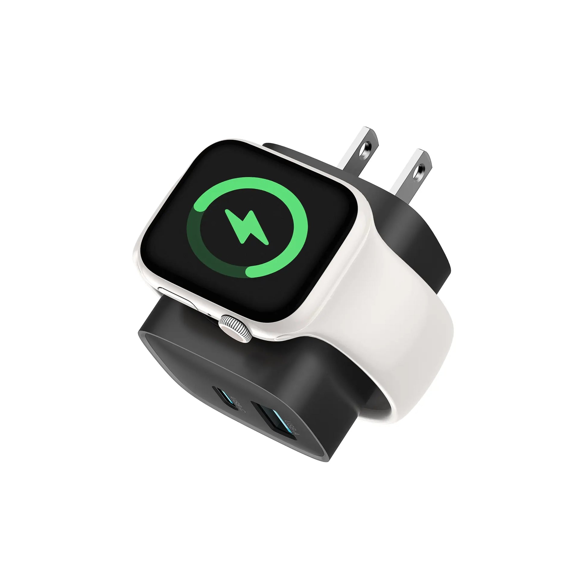 Tessan Colorful 3-In-1 PD20W USB-C Charger Block - Built-In Wireless Watch Charging, Dual Ports, Wireless Fast Charging Charger for Iwatch Ultra/9/8/7/6/Se Series, Iphone 17/17 Pro/16/16 Pro/15 Series, Cellphones, Iphone Charger