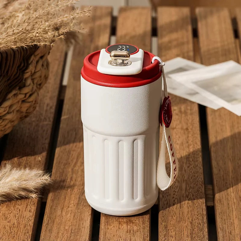 Intelligent Digital LED Temperature Display Coffee Cup Stainless Steel Thermo Bottle Keeps Cold and Heat Business Thermal Mug